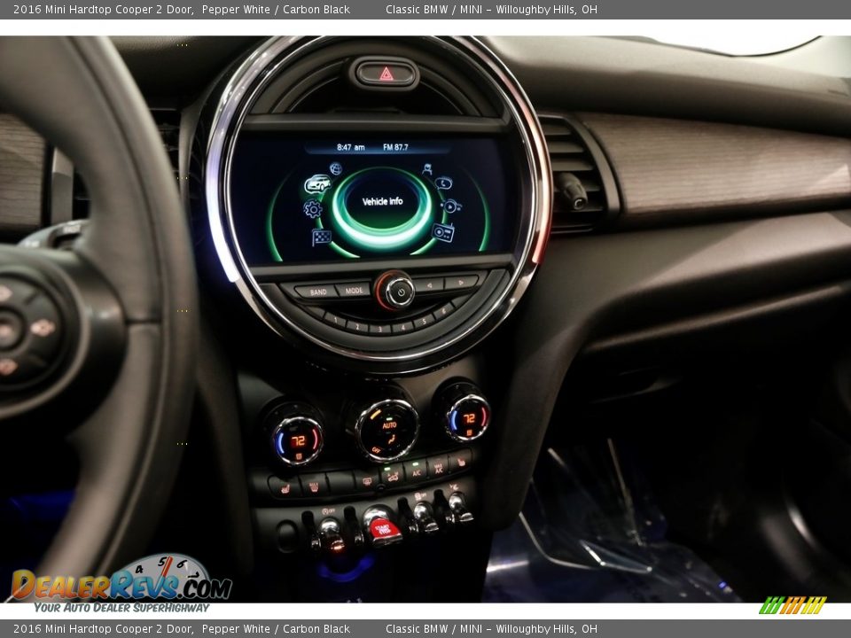 2016 Mini Hardtop Cooper 2 Door Pepper White / Carbon Black Photo #9