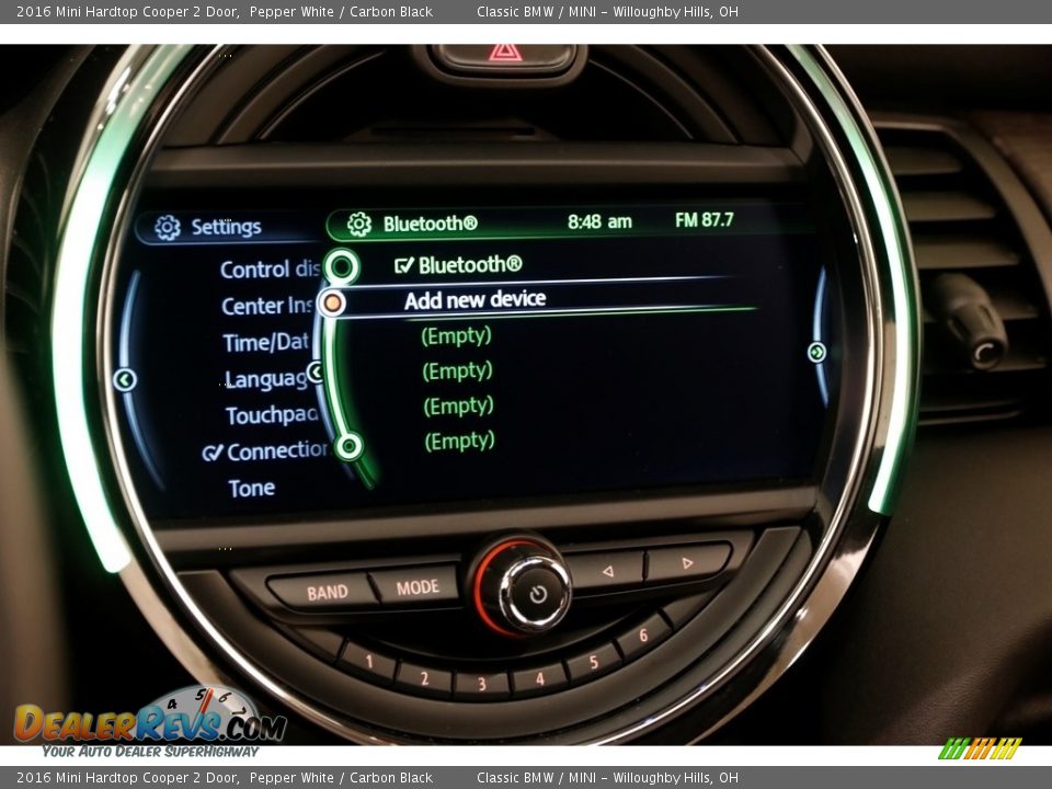 2016 Mini Hardtop Cooper 2 Door Pepper White / Carbon Black Photo #12