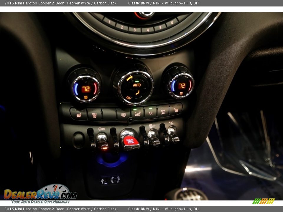 2016 Mini Hardtop Cooper 2 Door Pepper White / Carbon Black Photo #13