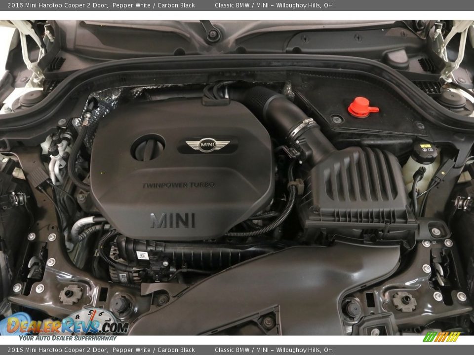 2016 Mini Hardtop Cooper 2 Door Pepper White / Carbon Black Photo #21