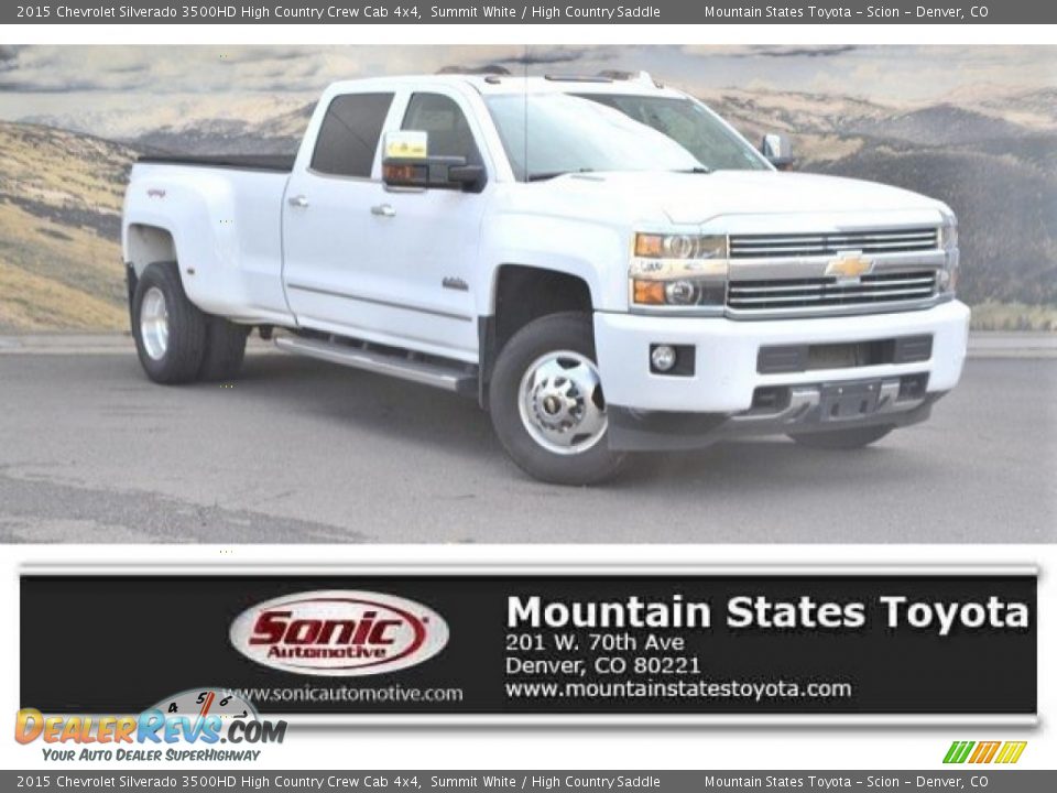 2015 Chevrolet Silverado 3500HD High Country Crew Cab 4x4 Summit White / High Country Saddle Photo #1