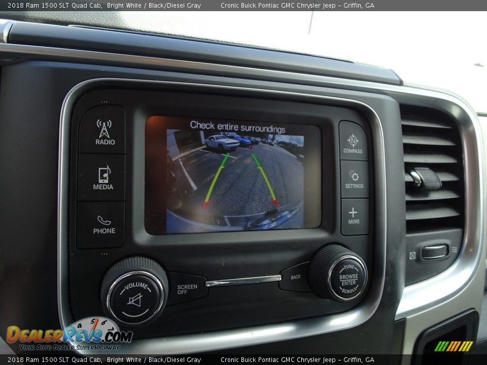 2018 Ram 1500 SLT Quad Cab Bright White / Black/Diesel Gray Photo #7