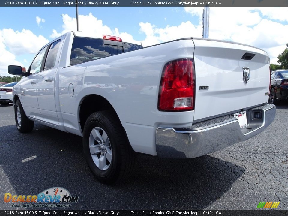 2018 Ram 1500 SLT Quad Cab Bright White / Black/Diesel Gray Photo #10