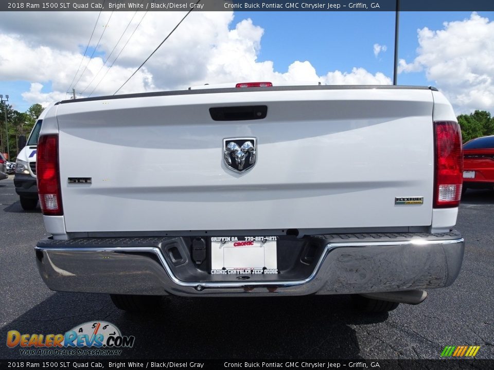 2018 Ram 1500 SLT Quad Cab Bright White / Black/Diesel Gray Photo #11