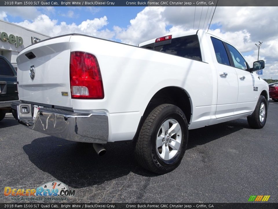 2018 Ram 1500 SLT Quad Cab Bright White / Black/Diesel Gray Photo #12