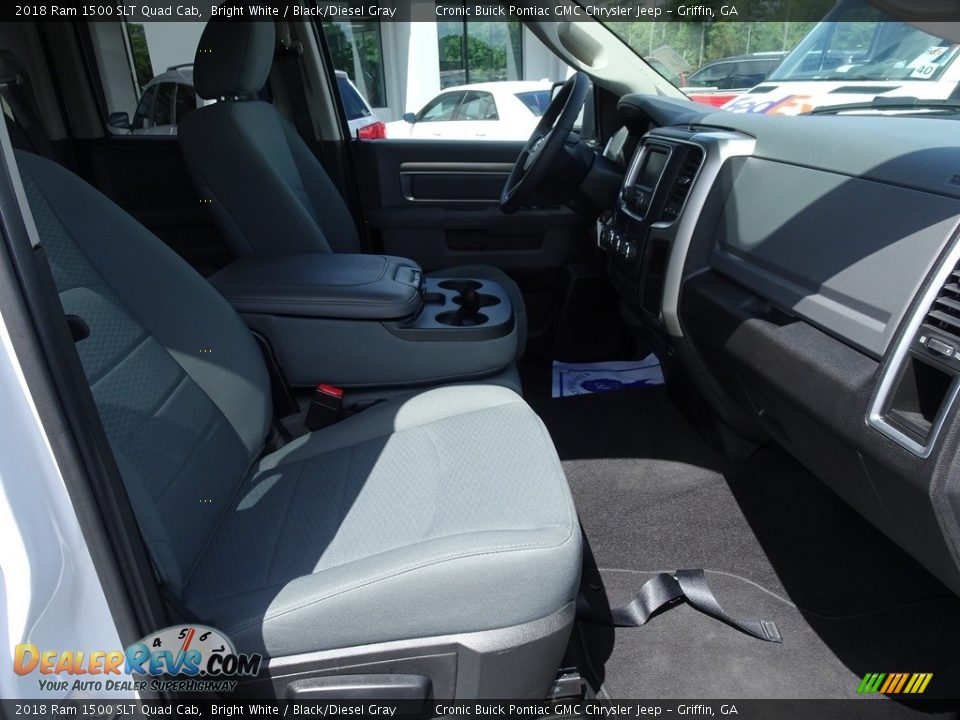2018 Ram 1500 SLT Quad Cab Bright White / Black/Diesel Gray Photo #14