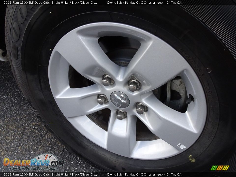 2018 Ram 1500 SLT Quad Cab Bright White / Black/Diesel Gray Photo #16