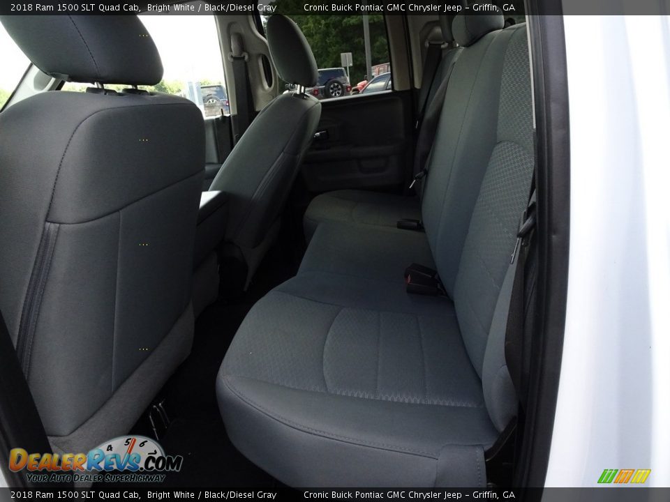 2018 Ram 1500 SLT Quad Cab Bright White / Black/Diesel Gray Photo #17