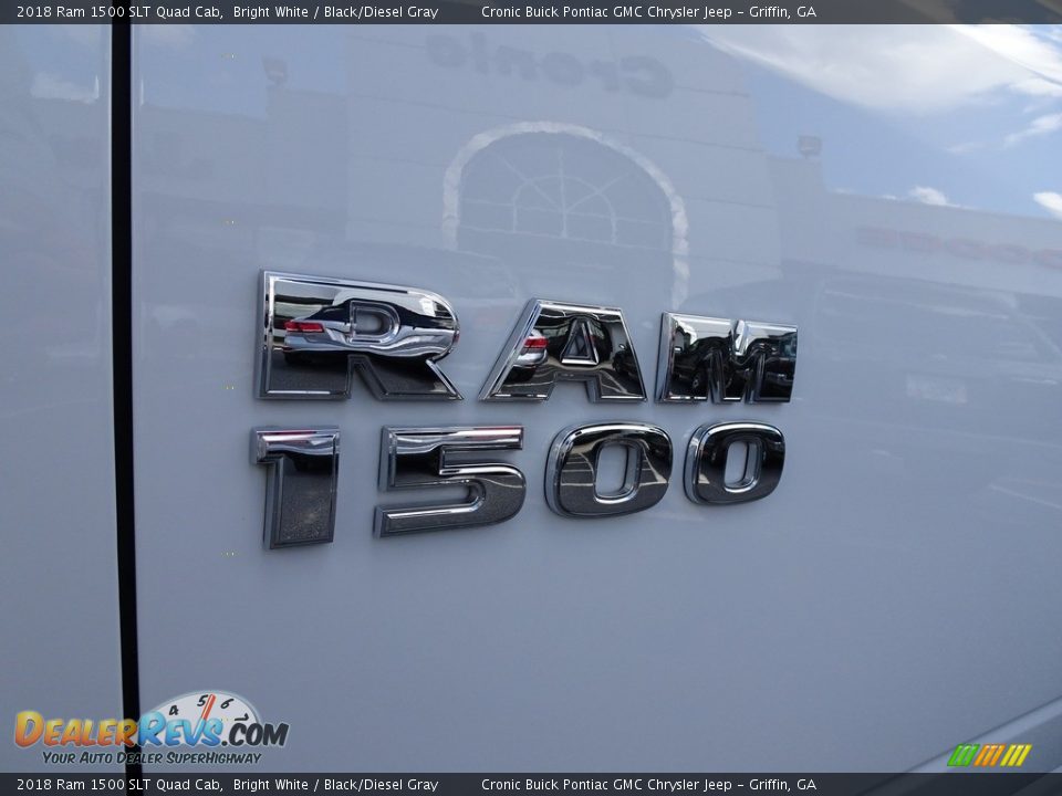 2018 Ram 1500 SLT Quad Cab Bright White / Black/Diesel Gray Photo #18