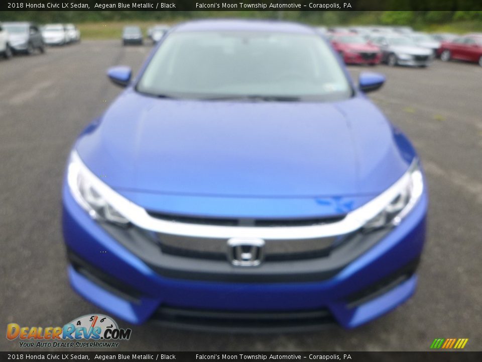 2018 Honda Civic LX Sedan Aegean Blue Metallic / Black Photo #7
