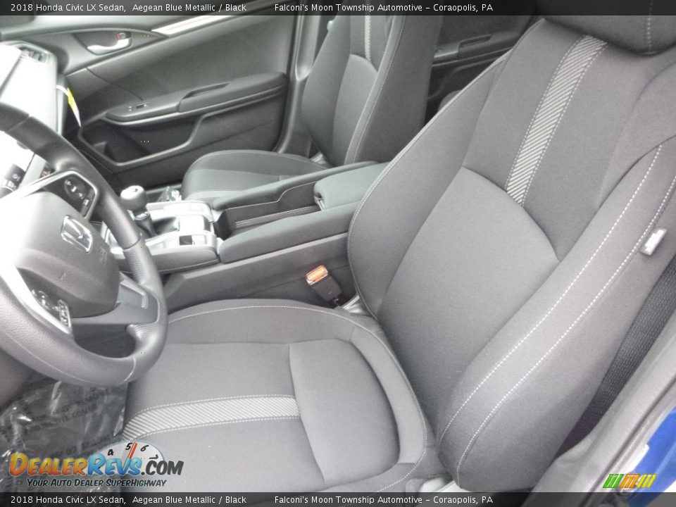 2018 Honda Civic LX Sedan Aegean Blue Metallic / Black Photo #9