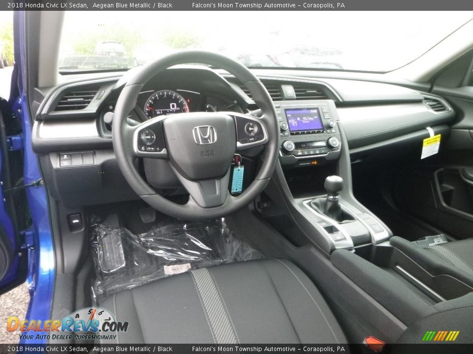Black Interior - 2018 Honda Civic LX Sedan Photo #11