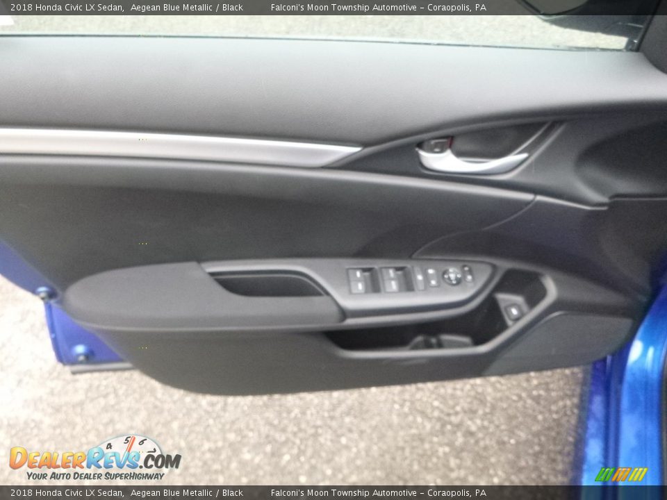2018 Honda Civic LX Sedan Aegean Blue Metallic / Black Photo #12