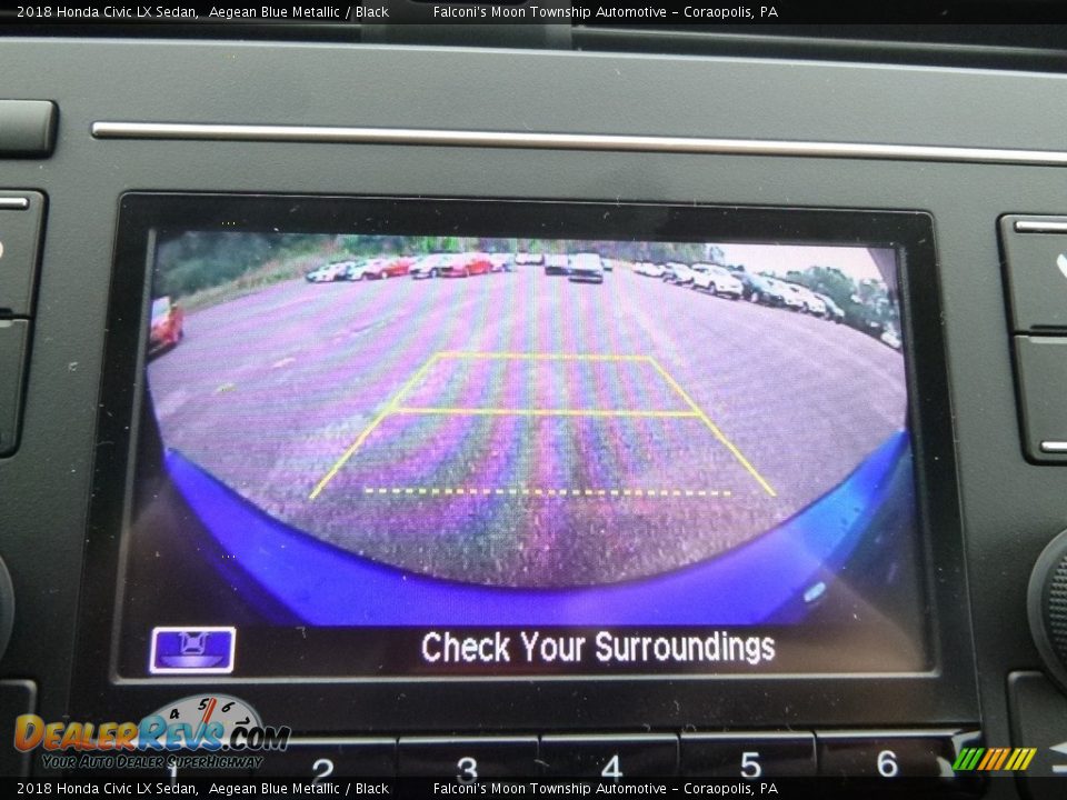 2018 Honda Civic LX Sedan Aegean Blue Metallic / Black Photo #15