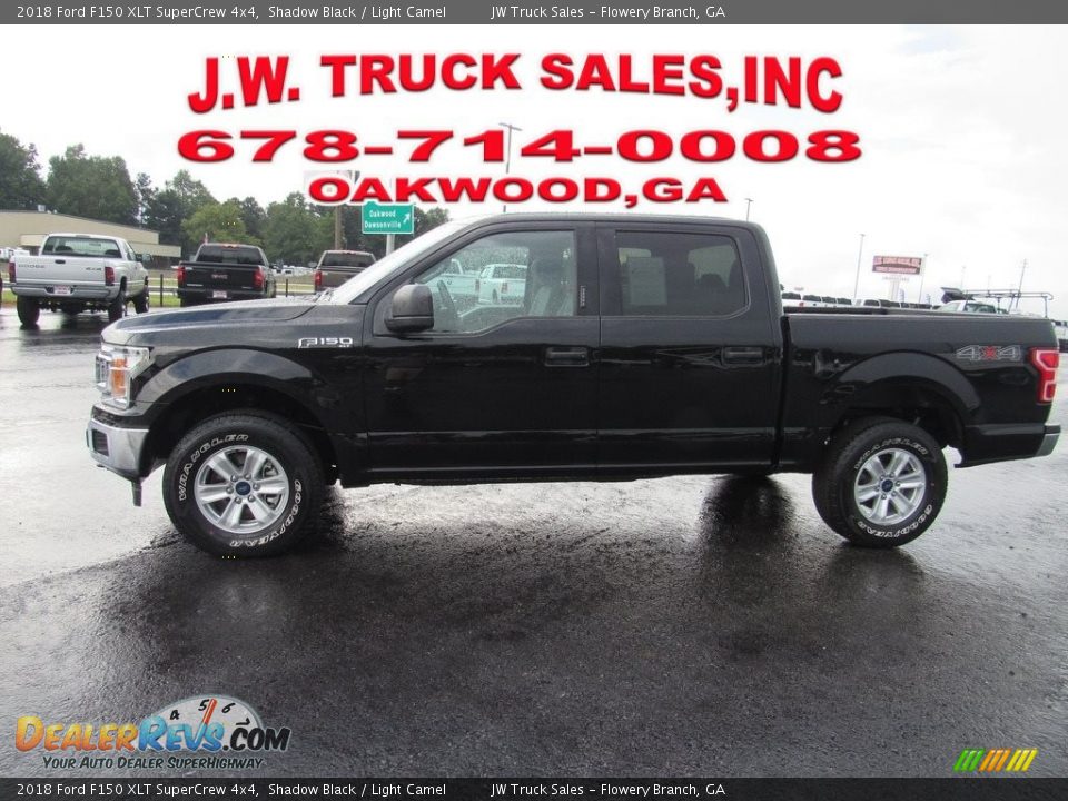 2018 Ford F150 XLT SuperCrew 4x4 Shadow Black / Light Camel Photo #2