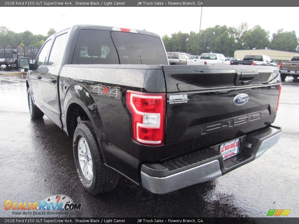 2018 Ford F150 XLT SuperCrew 4x4 Shadow Black / Light Camel Photo #3