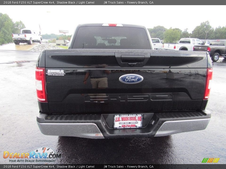 2018 Ford F150 XLT SuperCrew 4x4 Shadow Black / Light Camel Photo #4