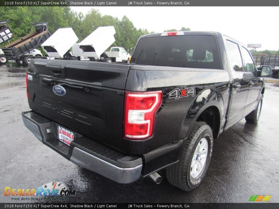 2018 Ford F150 XLT SuperCrew 4x4 Shadow Black / Light Camel Photo #5