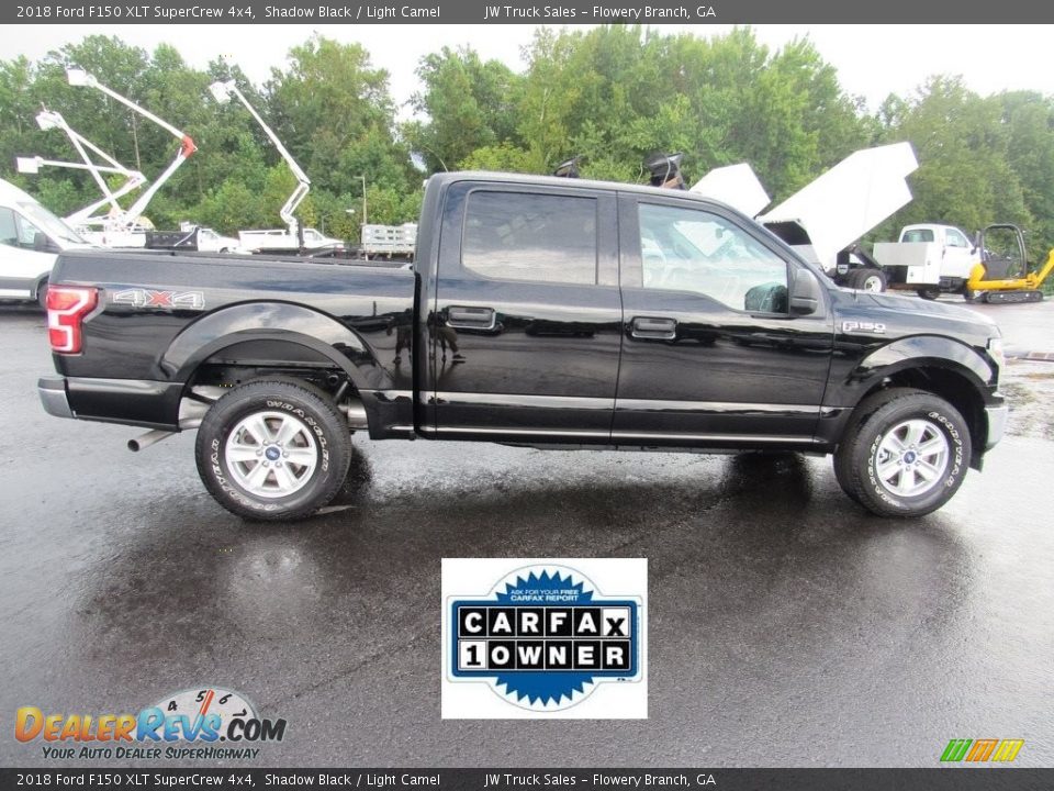 2018 Ford F150 XLT SuperCrew 4x4 Shadow Black / Light Camel Photo #6