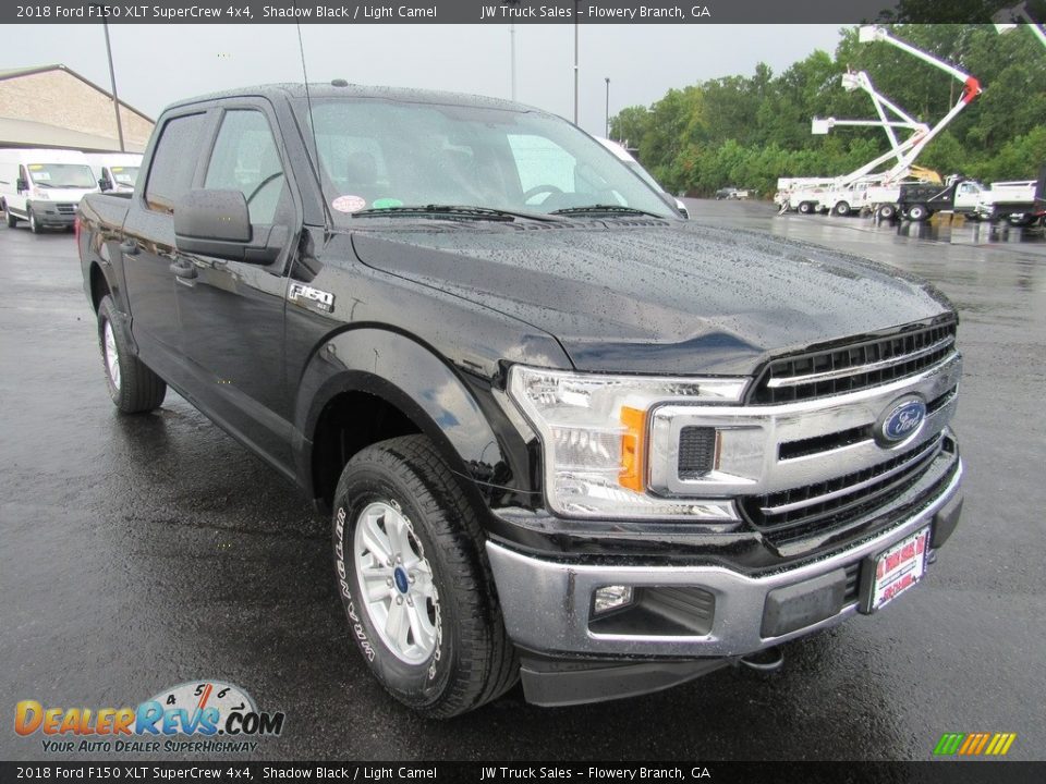 2018 Ford F150 XLT SuperCrew 4x4 Shadow Black / Light Camel Photo #7