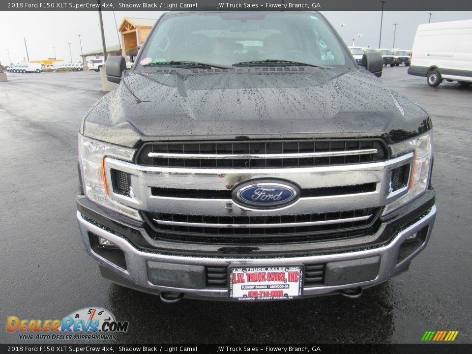 2018 Ford F150 XLT SuperCrew 4x4 Shadow Black / Light Camel Photo #8