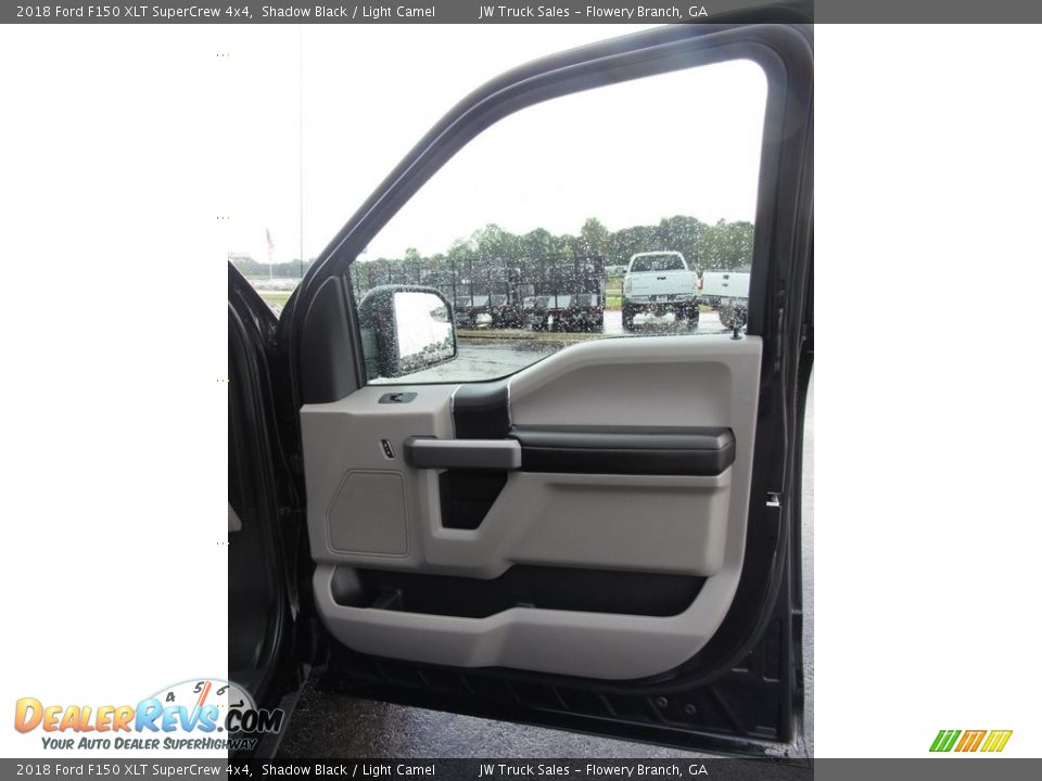 2018 Ford F150 XLT SuperCrew 4x4 Shadow Black / Light Camel Photo #9