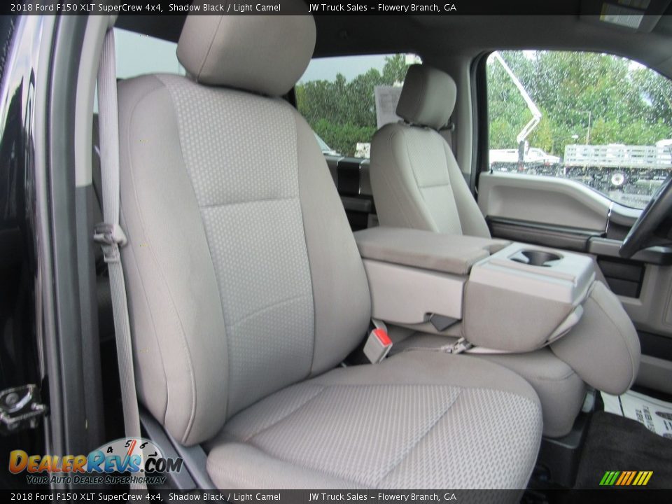 2018 Ford F150 XLT SuperCrew 4x4 Shadow Black / Light Camel Photo #11