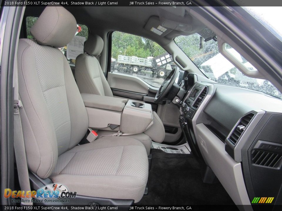 2018 Ford F150 XLT SuperCrew 4x4 Shadow Black / Light Camel Photo #12