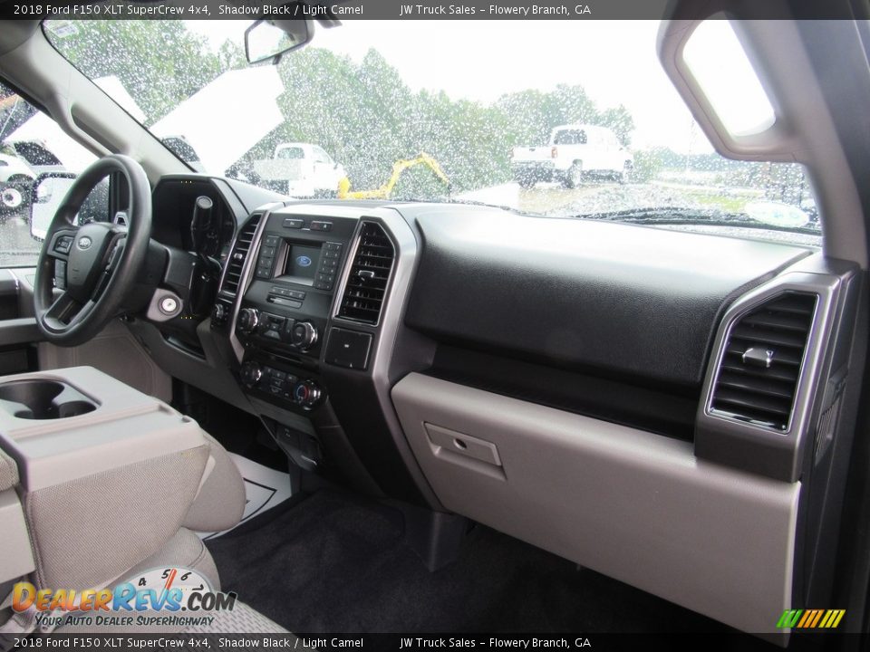 2018 Ford F150 XLT SuperCrew 4x4 Shadow Black / Light Camel Photo #13