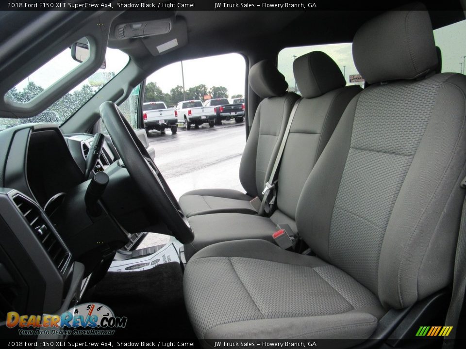 2018 Ford F150 XLT SuperCrew 4x4 Shadow Black / Light Camel Photo #18