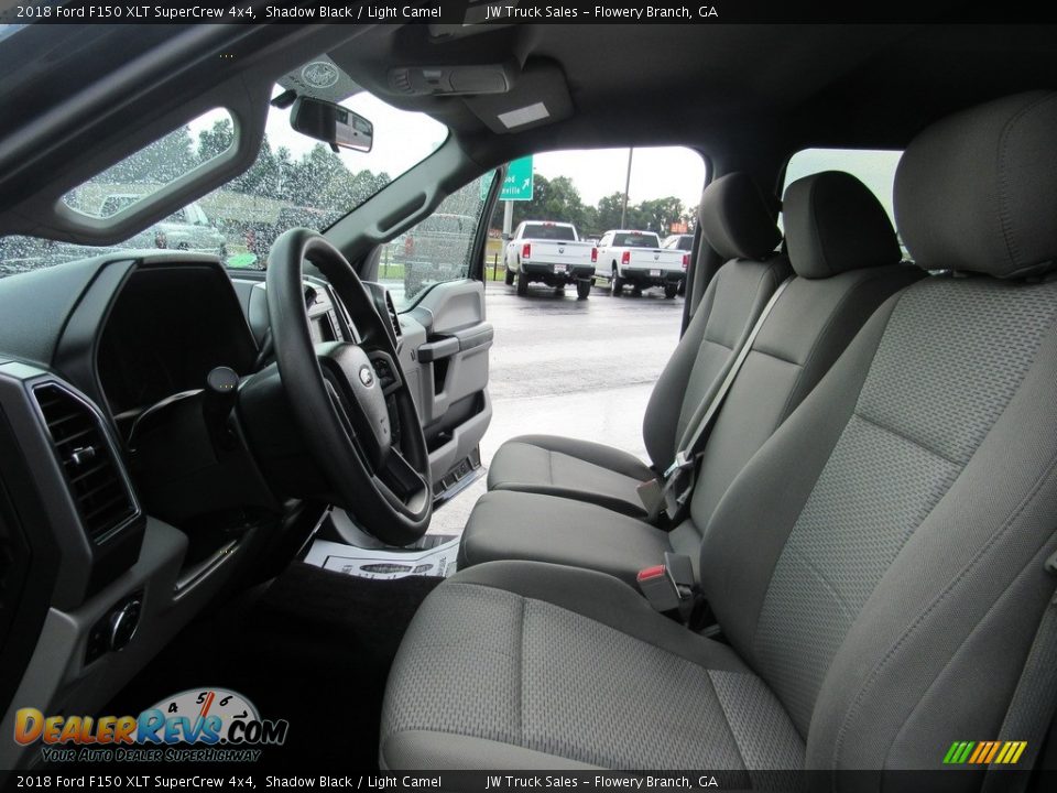 2018 Ford F150 XLT SuperCrew 4x4 Shadow Black / Light Camel Photo #19