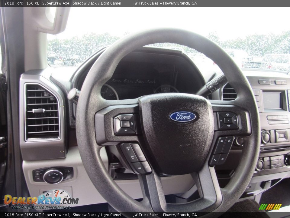 2018 Ford F150 XLT SuperCrew 4x4 Shadow Black / Light Camel Photo #21