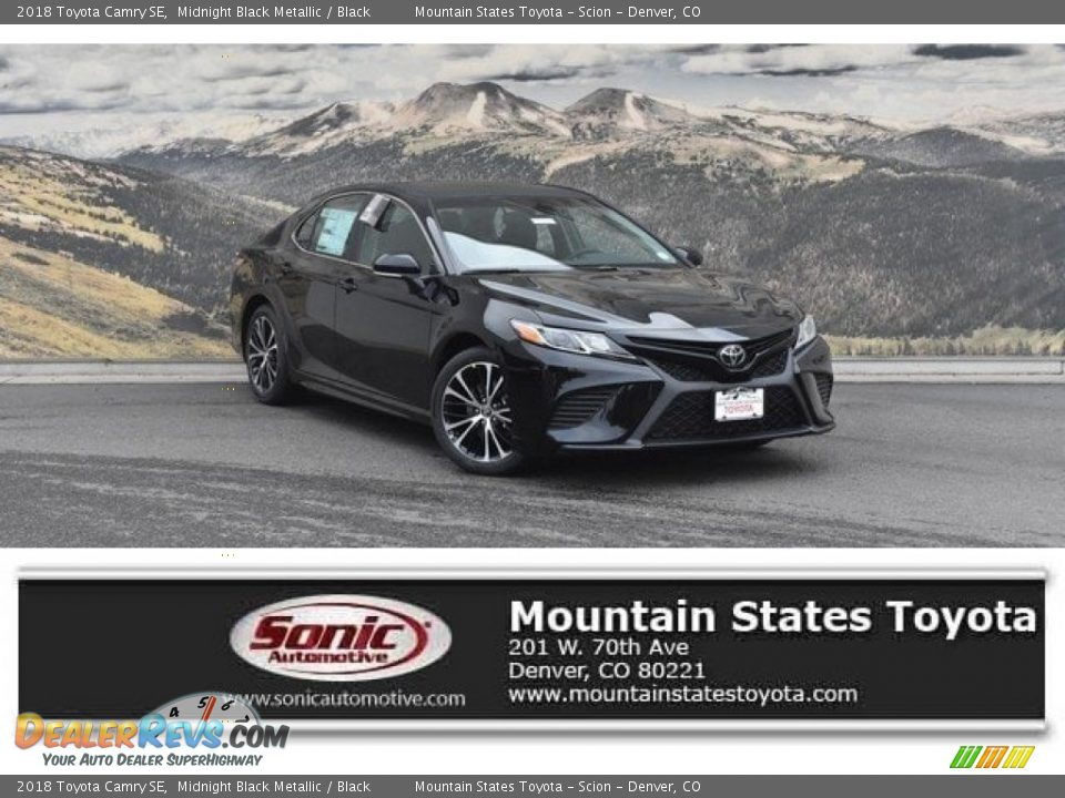 2018 Toyota Camry SE Midnight Black Metallic / Black Photo #1