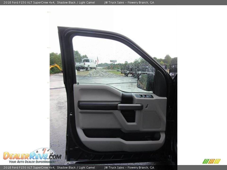2018 Ford F150 XLT SuperCrew 4x4 Shadow Black / Light Camel Photo #24