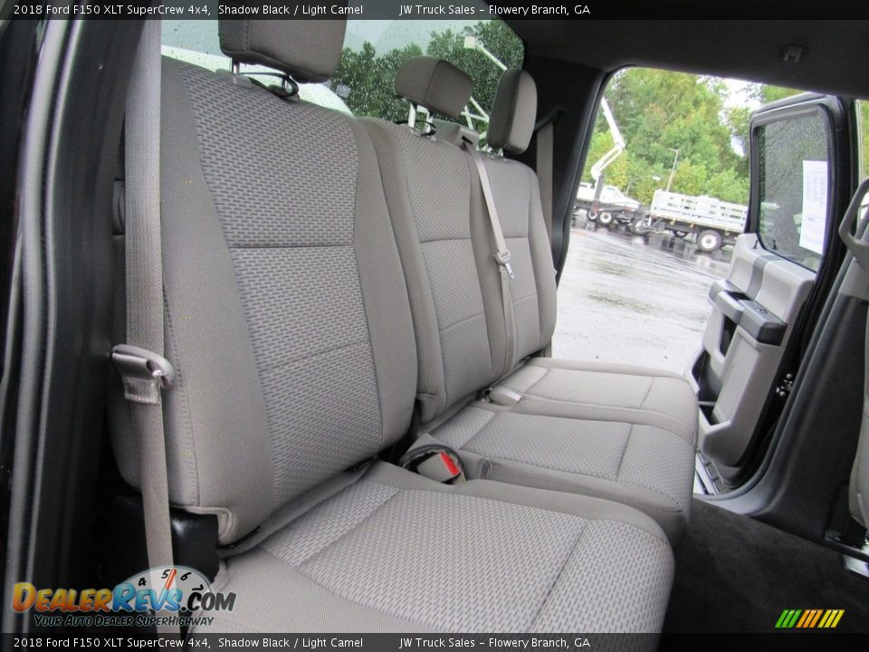 2018 Ford F150 XLT SuperCrew 4x4 Shadow Black / Light Camel Photo #32