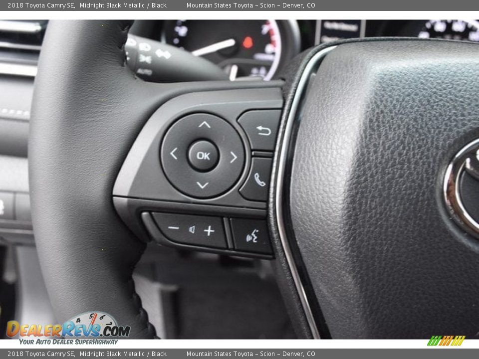 2018 Toyota Camry SE Midnight Black Metallic / Black Photo #26