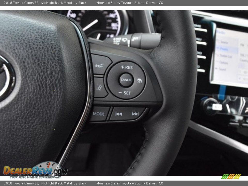 2018 Toyota Camry SE Midnight Black Metallic / Black Photo #27