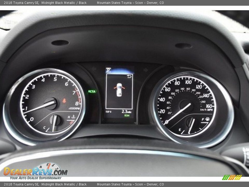 2018 Toyota Camry SE Midnight Black Metallic / Black Photo #28