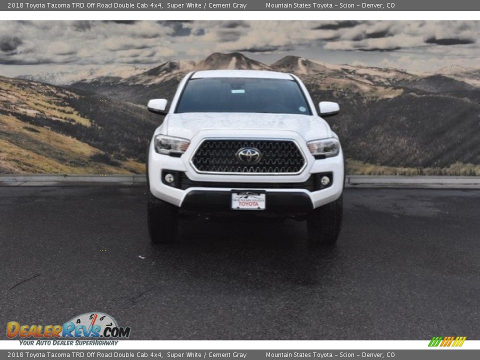 2018 Toyota Tacoma TRD Off Road Double Cab 4x4 Super White / Cement Gray Photo #2