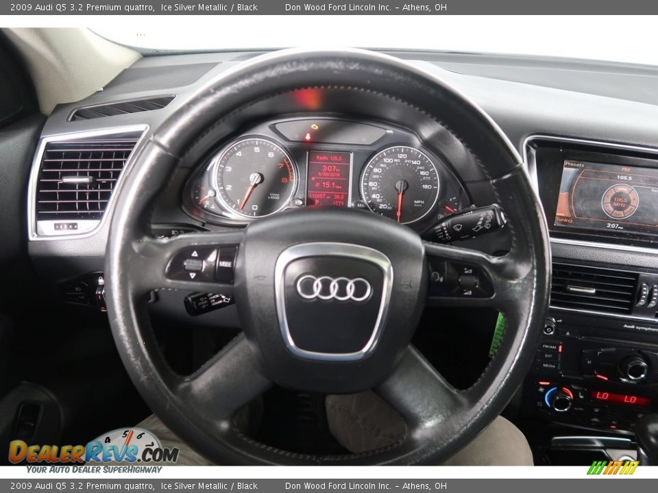 2009 Audi Q5 3.2 Premium quattro Ice Silver Metallic / Black Photo #17