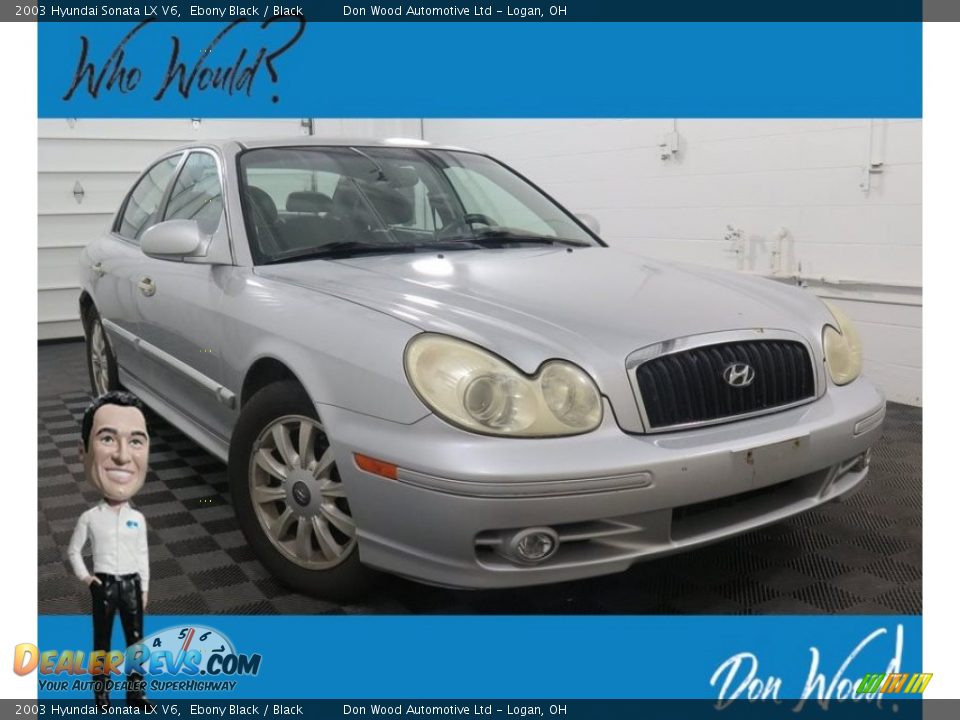 2003 Hyundai Sonata LX V6 Ebony Black / Black Photo #1