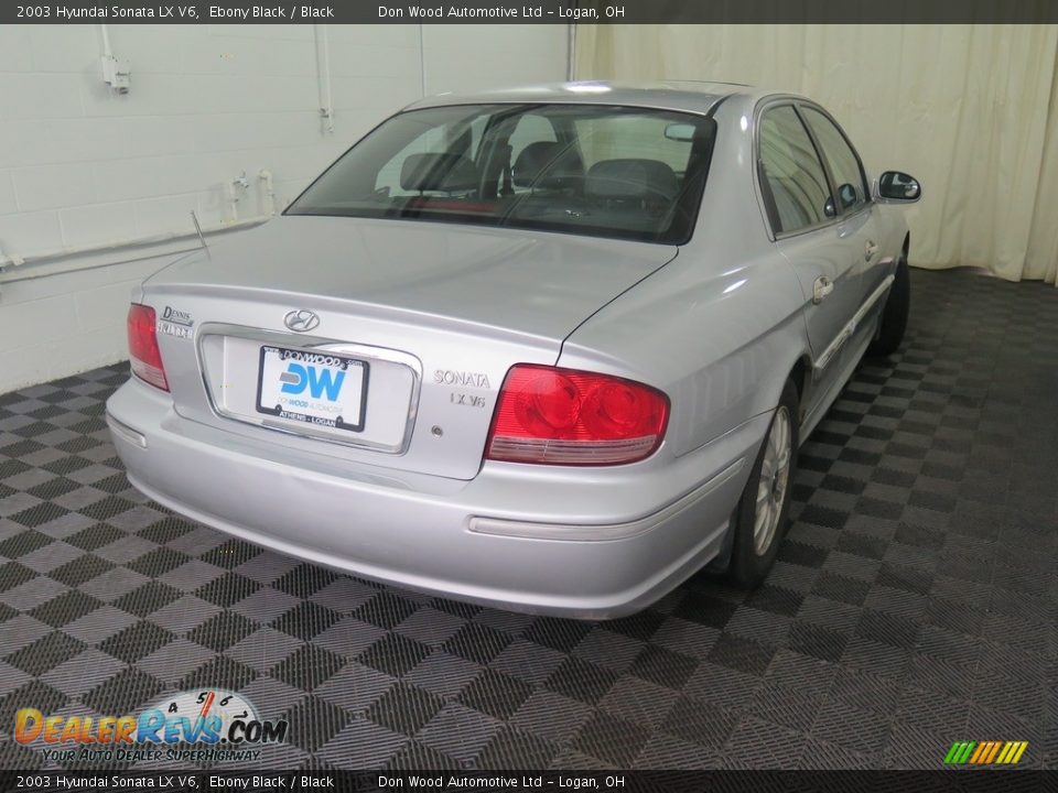 2003 Hyundai Sonata LX V6 Ebony Black / Black Photo #8