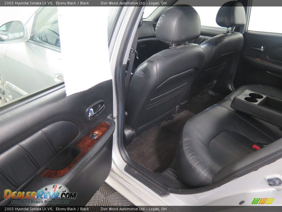 2003 Hyundai Sonata LX V6 Ebony Black / Black Photo #10