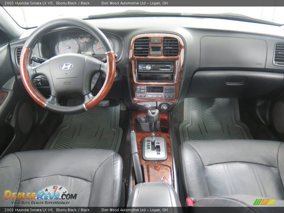 2003 Hyundai Sonata LX V6 Ebony Black / Black Photo #11