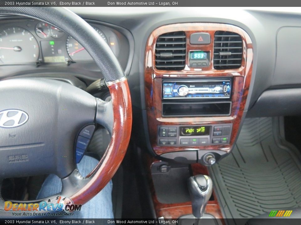 2003 Hyundai Sonata LX V6 Ebony Black / Black Photo #15