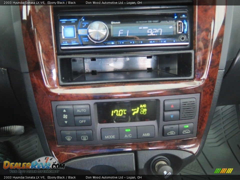 2003 Hyundai Sonata LX V6 Ebony Black / Black Photo #18