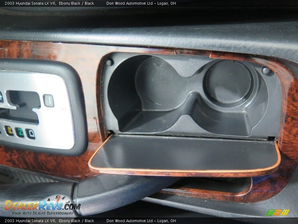 2003 Hyundai Sonata LX V6 Ebony Black / Black Photo #19