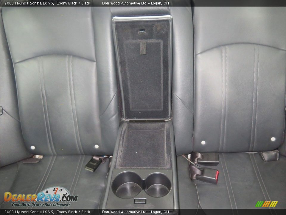 2003 Hyundai Sonata LX V6 Ebony Black / Black Photo #20