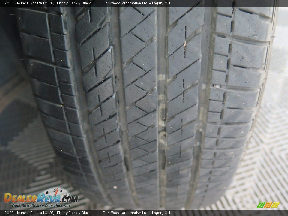 2003 Hyundai Sonata LX V6 Ebony Black / Black Photo #21