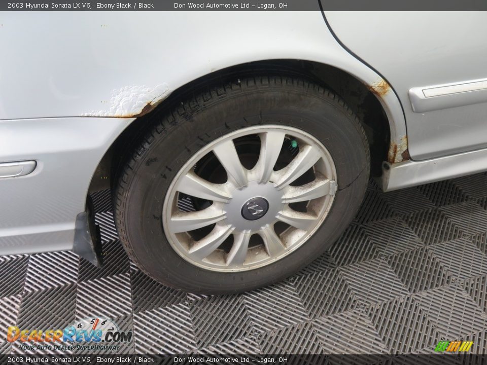 2003 Hyundai Sonata LX V6 Ebony Black / Black Photo #24